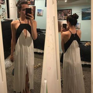Black and White Silk Dress!